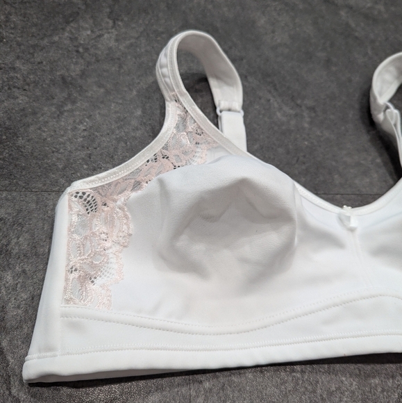 Wonderbra W1903 white with pink lace  wireless no poke bra 42D - Picture 6 of 9